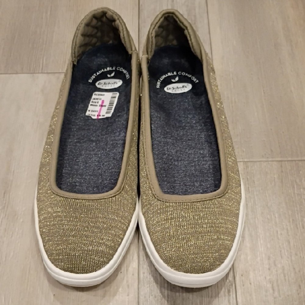 18. Dr. Scholl's Women's Green Gold Slip-On Shoes